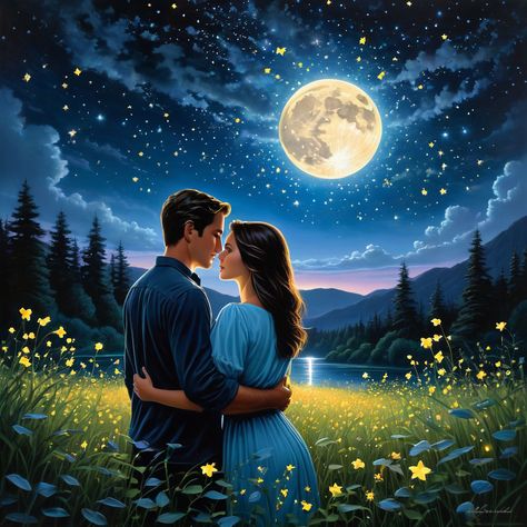 Lovers Wallpaper Couple, Good Night Moon Images, Photo Name Art, Night Moon Images, Bride Fashion Illustration, Good Night Flowers, Cool Pictures For Wallpaper, Alone In The Dark, Scenery Background