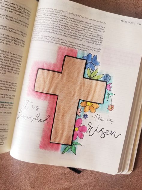 He Has Risen Bible Journaling, Easter Journal Ideas, Bible Journaling Easter, He Is Risen Bible Journaling, Easter Bible Journaling Ideas, Easter Bible Journaling, Bible Bullet Journaling, God Drawings, Easter Scriptures