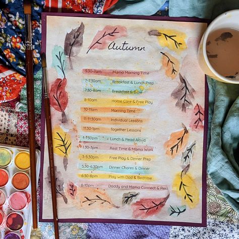 Waldorf Schedule, Waldorf Homeschool Room, Morning Rhythm, Treehouse Schoolhouse, Homeschool Rhythm, Waldorf Rhythm, Homeschool Goals, Catholic Kids Activities, Waldorf Homeschooling