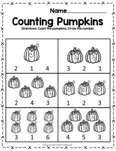 Free Pumpkin Math Halloween Preschool Worksheet Counting Pumpkins Pre K Fall Worksheets Free, Kindergarten Fall Worksheets Free Printables, Pre K Worksheets Free Printables Halloween, Counting 1-5 Preschool, October Preschool Worksheets Free, Counting Pumpkins Preschool, Fall Kindergarten Activities Free Printable, Free Halloween Preschool Printables, Preschool Halloween Worksheets Free