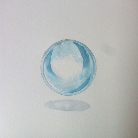 A glass sphere in watercolor Glass Sphere, Glass Ball, Celestial Bodies, Square, Drawings, Glass, Art