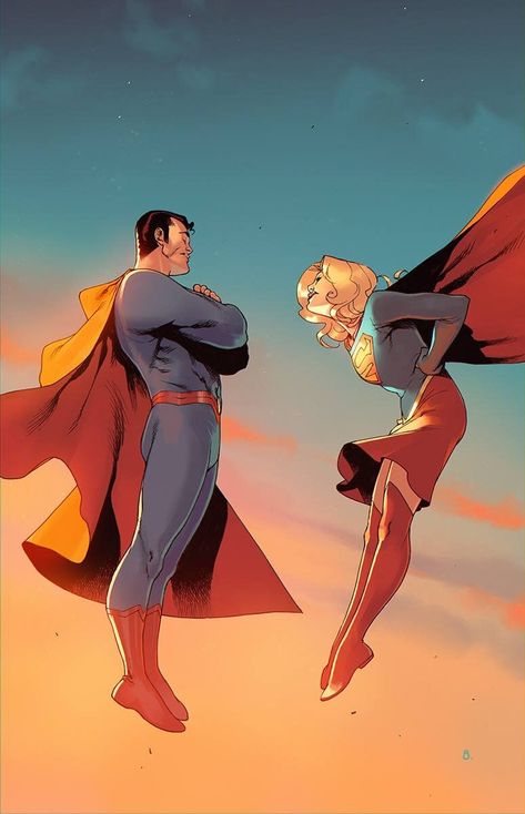 The Art of Bengal Superman Supergirl, Superman And Wonder Woman, Superman Gifts, Superman Artwork, Comics Illustration, Superman Art, Univers Dc, Arte Dc Comics, Dc Comics Characters