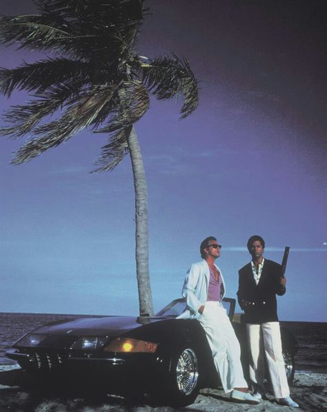 Crocket & Tubbs, Miami Vice Miami Vice Aesthetic, Vice Aesthetic, New Retro Wave, 80s Vibes, 80s Aesthetic, Plakat Design, Miami Vice, Cinematic Photography, Retro Futurism