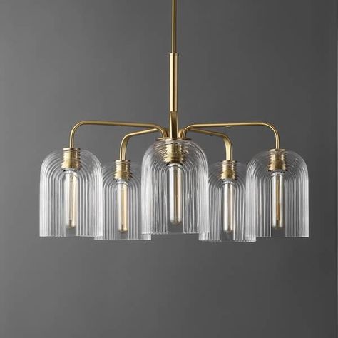 SAFAVIEH Lighting Idelle 5-light Adjustable Pendant Chandelier (LED Bulbs Included) - 30 in. x 30 in. x 29.3-59.3 in. - On Sale - Bed Bath & Beyond - 39744807 Glass Finial, Iron Pendant, Dining Room Light Fixtures, Island Pendant Lights, Rustic Contemporary, Bell Pendant, Wood Lamps, Dining Room Chandelier, Pendant Chandelier