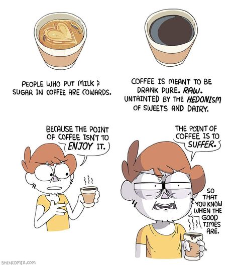 Black coffee, to remind you to enjoy life Shen Comics, Owlturd Comics, 4 Panel Life, Life Comics, Funny Comic Strips, Dark Coffee, Fun Comics, Cute Comics, Coffee Humor