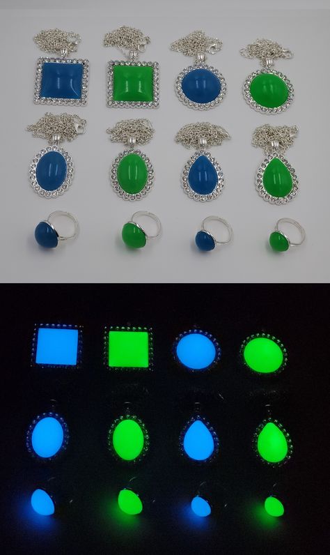 NLM GLOW Jewelries are special handmade products using glow in the dark material and alloy base with the following unique properties: Unlimited seconds charge hours glow cycles, Mild and soothing glow night light magic, Free of electricity wire and battery, Safe to use, Water resistant, Cost effective, and No radioactive and toxic components. Closely and evenly charge the NLM GLOW Jewelries directly under the preferred Sunlight, UV light, or LED light from seconds to minutes for best NLM GLOW. Light Magic Art, Medieval Things, Glowing Necklace, Dark Jewelry, Ring Keychain, Art Boy, Jade Crystal, Fairy Jewelry, Unique Jewelry Gifts