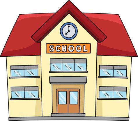 School Clipart Background, School Cartoon Drawing, School Images Clip Art, School Images Pictures, School Cartoon Images, School Drawing Easy, Go To School Cartoon, School Kids Cartoon, School Kids Clipart