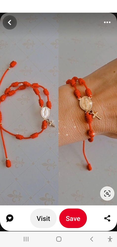 How To Make Rosary Bracelet, Rosary Bracelet Diy Tutorials, Rosary Bracelet Diy, Diy Rosary Bracelet, Knotted Rosary, Rosary Jewelry, Diy Bracelets Tutorials, Diy Embroidery Patterns, Diy Bracelets Easy