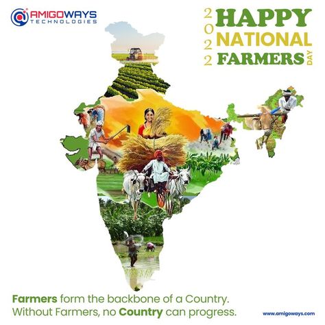 Farmers Day reminds us to take inspiration from the hard-working Indian farmers who never give up on their crops and work hard to grow them. Happy Farmer’s Day to all 👨‍🌾🌾🎉🎋 #farmers #agriculture #economy #india #happyfarmersday2022 #farmerlife #organic #food #agriculturelife #farmerslife #FarmersDay2022 #NationalFarmersDay #amigos #amigowaysians #amigowaysteam #amigoways Happy Farmers Day Images, Farmers Photography Indian, Agriculture Poster, National Farmers Day, Indian Agriculture, Agriculture Design, Animal Pictures For Kids, Farmers Day, Printable Frames