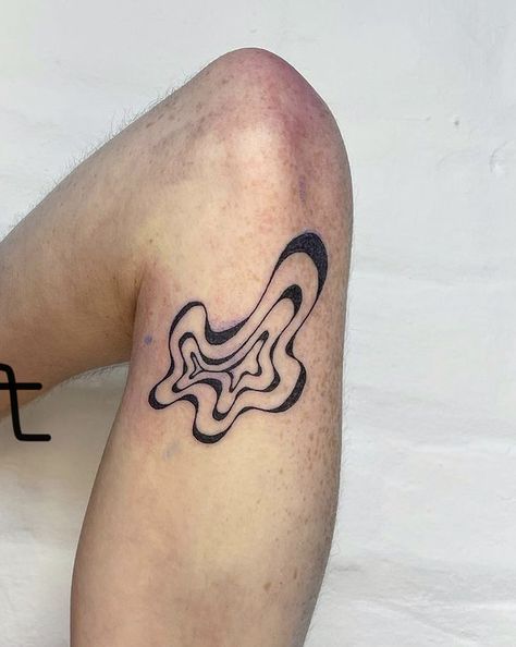 Abstract Shapes Tattoo, Abstract Shape Tattoo, Organic Shape Tattoo, Squiggly Tattoo, Error Tattoo, Abstract Nature Tattoo, Fluid Tattoo Design, Wavy Tattoo Design, Wavy Tattoo