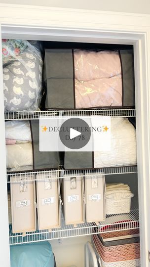 34K views · 10K reactions | Comment “organize” and I’ll DM you the link for the organizers I used in our linen closet!  Decluttered part of our linen closet. The first time I decluttered this closet last year, I used open baskets for sheets and just had comforters folded on the shelves, but I realized that I don’t actually love that. I wanted something to keep it a little more organized. I really like the sheet organizers and the bags to hold comforters.   Can someone tell me why folding fitted sheets is the hardest thing ever? I literally just cannot fold them well. The nice thing with these organizers is I don’t think they really have to be folded perfectly- they still fit in just fine doing the best I can so I’m happy about that.  I decluttered a handful of blankets and a few sets of sh Sheet Storage Ideas Linen Closets, Organize Linen Closet, Small Linen Closet Organization, Linen Closet Organization Ideas, Small Linen Closets, Folding Fitted Sheets, Sheet Storage, Organizing Linens, Linen Bed Sheets