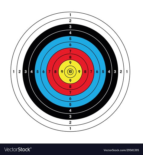 Archery Illustration, Black And White Vector, Archery Target, Archery, High Res, Png Images, Red Blue, Adobe Illustrator, Blue Black