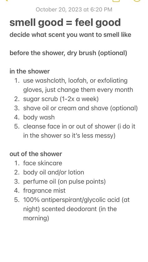 The Ultimate Shower Routine to Help You Feel Your Best https://whispers-in-the-wind.com/mastering-the-art-of-shower-rituals-step-by-step-guide/?the-ultimate-shower-routine-to-help-you-feel-your-best #Everything_Shower_Routine #Shower_Step #Shower_Tips #Shaving_Tips Shower Routine Step By Step, How To Smell Good Shower Routine, Body Shower Routine Steps, Nighttime Shower Routine, Step By Step Shower Routine, Full Body Shower Routine, Proper Shower Routine, Basic Shower Routine, Daily Shower Routine