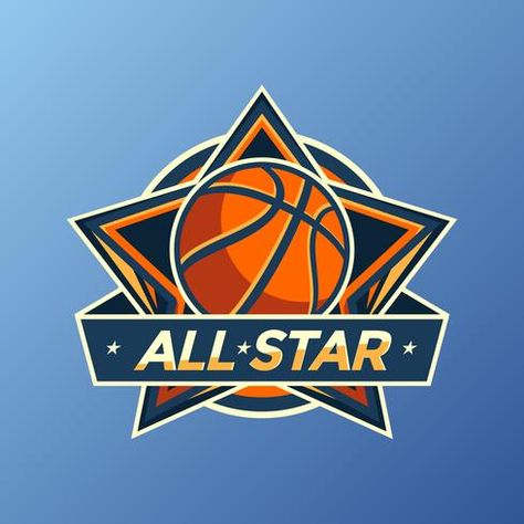 All Star Basketball Logo Vector All Star Basketball, Basketball Vector, Basketball Logo Design, Game Logos, Basketball Logo, Star Logo Design, Logo Basketball, Sports Center, Vector Art Design