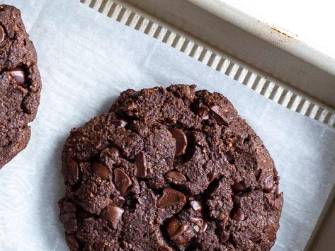 Trick or Treat (Jalapeño) Chocolate Cookies Recipe - Whisk Sweet Potato Cookies, Vegan Chocolate Cookies, Chocolate Chocolate Chip Cookies, Berry Cookies, Blueberry Cookies, Vegan Cookies Recipes, Vegan Chocolate Chip Cookies, Double Chocolate Cookies, Sugar Pumpkin