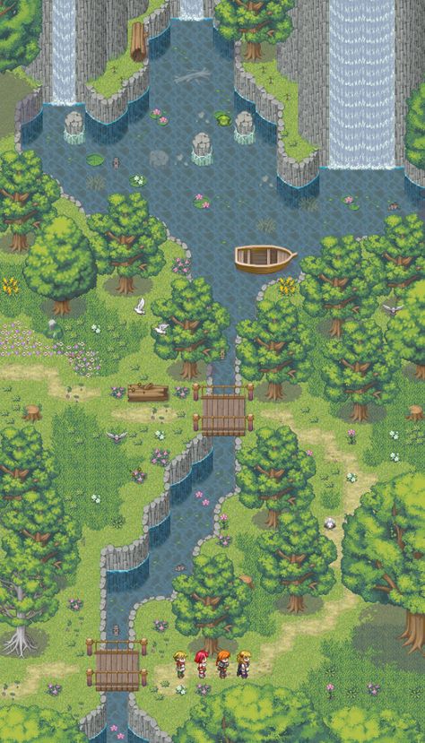 Game & Map Screenshots 4 - Page 30 - General Discussion - RPG Maker Forums Rpg Games Aesthetic, Rpg Level Design, Rpg Maker Aesthetic, 2d Rpg Game, Pixel Art Level Design, Game Maps Design, Rpg Game Aesthetic, Rpg Maker Map, Game Designer Aesthetic