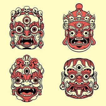 Tibetan Mask Tattoo, Tibet Tattoo, Tibetan Mask, Balinese Art, Landscape Design Drawings, Mask Drawing, Flash Tattoo Designs, Sketch Tattoo Design, Tibetan Art