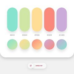 Dopely Colors #17  86E3CE • D0E6A5 • FFDD94 • FA897B • CCABD8 - Gradients Setting Rotation: 147° - - - - - - - - - - - - - #colorscheme #colorschemes #colorpalette #colorpalettes #behance #colourscheme #colourpalette #uidesign #uxdesign #ui #ux #brandstylist #dailyui #graphicdesign #brandidentity #illustrator #illustration #colorinspiration #interface #instaui #colorswatches #appdesign #branding #webdesigner #dribbble #dribbblers #visualidentity Rgb Palette, Mobil Design, Palettes Color, Flat Color Palette, Ui Color, Gradient Color Design, Color Palette Design, Color Psychology, Trik Fotografi