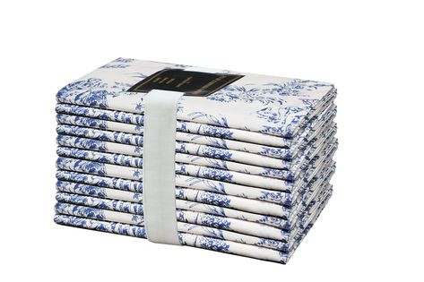 PRICES MAY VARY. SET CONTENTS: Set includes twelve (12) COTTON CRAFT Pure Cotton Dinner Napkins in Navy Toile Print . Each napkin measures 18 inches x 18 inches GOURMET GRADE: COTTON CRAFT's luxurious soft 200 TC 100% cotton woven napkins bring the allure of an upscale restaurant into your home.Napkins have mitered corners and hem for better structure. FOR ANY OCCASION: The Country French design rich in style and texture works for holidays, parties and events of all sizes GO GREEN: Replace your Texture Words, Thanksgiving Napkins, Cotton Craft, Christmas Holiday Party, French Toile, Holiday Party Gift, Cotton Crafts, Branch Decor, Cloth Napkin