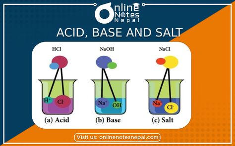 In this chapter, we discuss about the introduction, properties, uses in daily life of Acid , Base, and Salt in Grade 8 Science. Reference Notes for Grade 8. Notes For Grade 8, Grade 8 Science, Acids Bases And Salts, Online Notes, Chemistry Lessons, Acid Base, Notes Online, Class 8, Grade 8