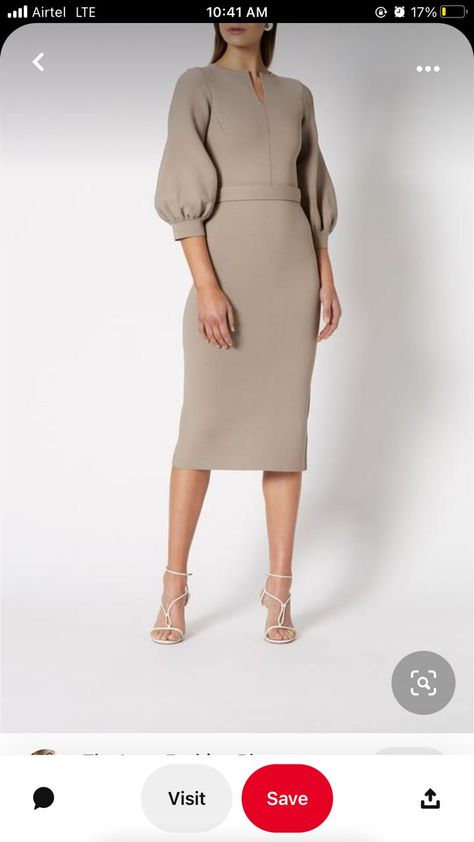 Nude Outfits, Scanlan Theodore, Work Dresses For Women, Dress With Sleeves, Elegant Dresses For Women, Tailored Dress, Work Outfits Women, Business Casual Outfits, Business Outfits