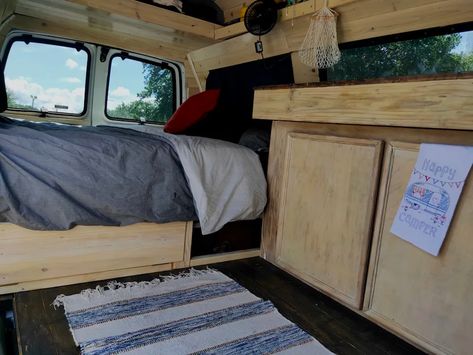 Chevy Express Van Build: The Complete DIY Van Conversion Guide | The Vanabond Tales Camping Chuck Box, Chevy Express Van, Diy Camper Van, Diy Van Conversions, Cedar Paneling, Vw Ideas, Van Conversion Interior, Van Build, Chevy Express