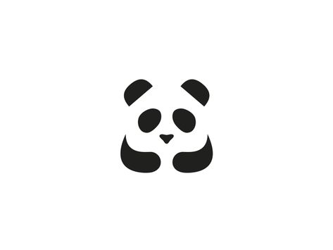 Panda Minimalist Tattoo, Panda Tattoo, Panda Art, Pet Logo Design, Panda Love, Bear Logo, Animal Logo, Cute Panda, 로고 디자인