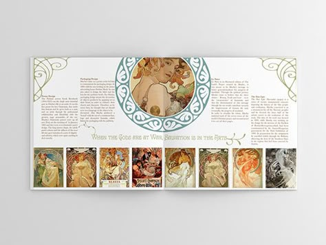 Coffee Table Book Layout :Alfons Mucha on Behance Creative Table Design Layout, Coffee Book Layout, Coffee Table Books Layout, Coffee Table Book Design Layout Ideas, Coffee Table Book Layout Design, History Book Layout, Coffee Table Book Ideas, Art Book Layout, Coffe Table Book