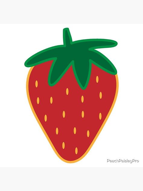 "Strawberry" Acrylic Block by PeachPaisleyPro | Redbubble Strawberry Template, Strawberry Drawing, Strawberry Art, Beading Inspiration, Rug Inspiration, Redbubble Designs, Summer 2023, Acrylic Block, Monster High