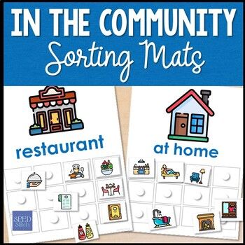 Need an engaging and stimulating activity for your Special Education Life Skills classroom?  Working on learning about the Community and places associated with it?  Community Association Sorting Mats are the perfect solution!These Special Education Life Skills Community Sorting Mats are carefully created to provide a fun and engaging way to learn this essential skill, helping students to build confidence and independence in their community and daily lives.Special Education Life Skills Community Life Skills For Middle Schoolers, Functional Life Skills Special Education Elementary, Life Skills Lessons Special Education, Prevocational Activities Life Skills, Life Skills Activities For Special Needs, Prevocational Activities, Functional Life Skills Special Education, Special Education Life Skills, Vocational Activities