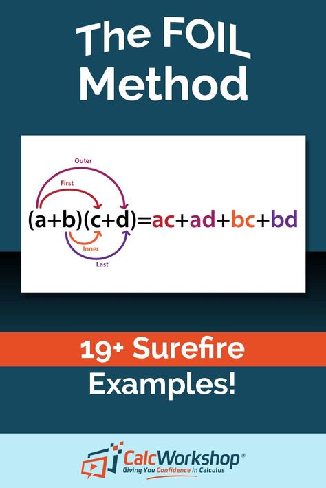 Foil Method - TERRIFIC video lesson with 19  Example Problems. This online lesson covers multiplying polynomials of any size. Including multiplying two binomials using the first, outer, inner, last or FOIL method. Perfect for high school and middle school math courses. Check out this algebra lesson today!  #calcworkshop Multiplying Polynomials, Foil Method, Importance Of Time Management, Daily Math, Math Help, Math Methods, Mental Math, Online Lessons, Math Practices