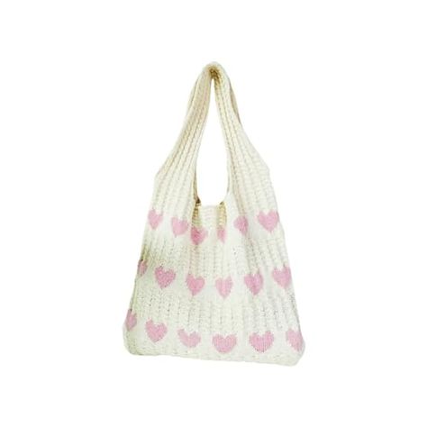 PRICES MAY VARY. 【Adorable Crochet Tote Bag】Womens Cute Crochet Tote Bag, Introducing our cute crochet tote bag, featuring a lovely heart pattern that adds a touch of sweetness to your everyday style. This bag is perfect for various daily activities such as shopping, dating, work, or travel, making it a versatile accessory for any occasion. 【Spacious Storage Capacity】Heart Pattern Shoulder Bags, Our tote bag offers ample storage space to accommodate all your essentials.You can easily fit in your Boho Tote Bag, Robes D'occasion, Knitting Tote Bag, Knitting Tote, Boho Tote, Knitted Heart, Crochet Tote Bag, Design Del Prodotto, Crochet Tote