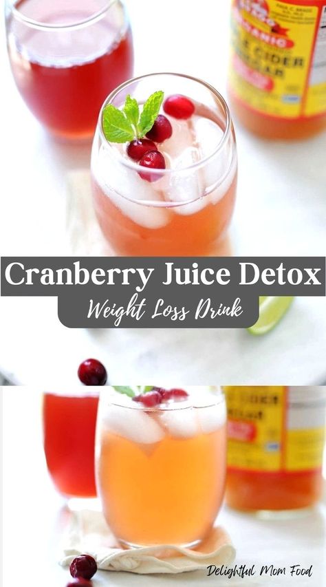 Cranberry Juice Cleanse, Cranberry Juice Detox, Cranberry Juice Benefits, Cranberry Detox, Belly Detox, Apple Cider Vinegar Detox, Flat Belly Drinks, Cranberry Cocktail, Apple Cider Vinegar Drink