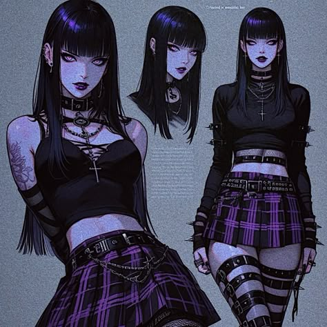 [̲̅E][̲̅c][̲̅l][̲̅i][̲̅p][̲̅s][̲̅e] Goth Anime Outfit, Goth Anime, Cyberpunk Clothes, Anime Outfit, Vampire Art, Goth Women, Gothic Aesthetic, Goth Art, 5 Anime