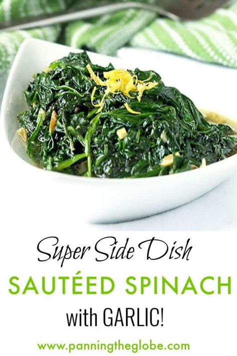 Spinach Healthy, Garlic Spinach, 3 Ingredient Recipes, Healthy Side Dish, Sauteed Spinach, Garlic Recipes, Healthy Side, Spinach Recipes, Best Side Dishes