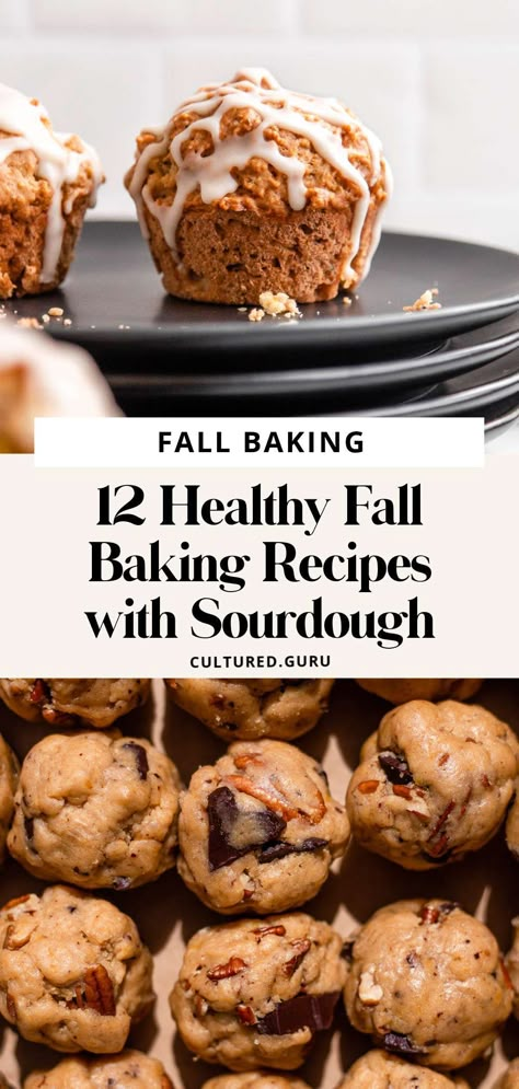 Healthy Sourdough Breakfast Recipes, Sourdough Fall Desserts, Sourdough Toddler Snacks, Protein Sourdough Recipes, Healthy Fall Baking Recipes, Cottage Bakery Recipes, Low Calorie Sourdough Recipes, Fun Sourdough Recipes, Healthy Sourdough Recipes