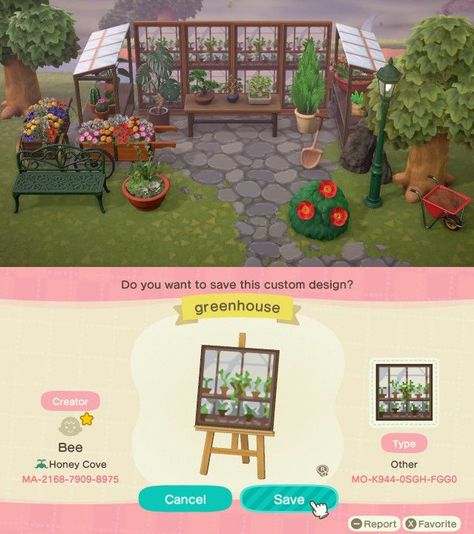 Animal Crossing Large Area Ideas, Cottage Core Animal Crossing, Acnh Pattern, Greenhouse Panels, Cottagecore Animal Crossing, Acnh Cottagecore, Animal Crossing 3ds, Ac New Leaf, Animal Crossing Funny