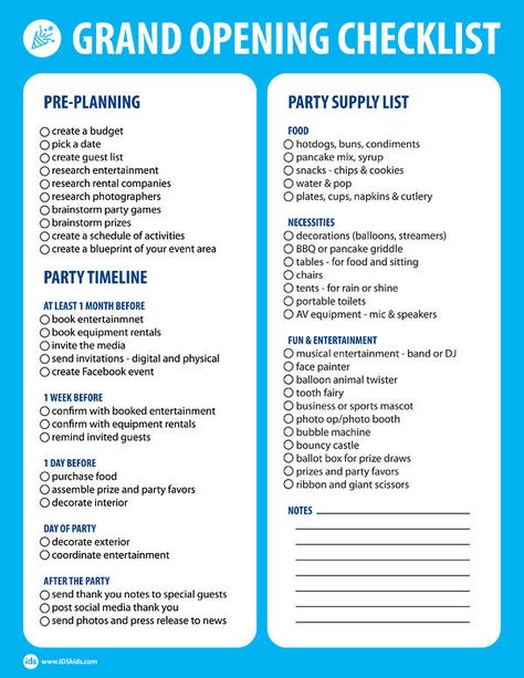 Planning A Grand Opening, Grand Opening Checklist, Grand Opening Promotion Ideas, Grand Opening Event Launch Party, Grand Opening Planning, Appetizers For Grand Opening, Business Grand Opening Ideas Events, Grande Opening Ideas, Office Open House Party Ideas