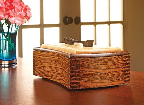 Decorative Keepsake Box | Woodworking Project | Woodsmith Plans Secret Compartment Box, Wooden Box Plans, Unique Wooden Boxes, Woodsmith Plans, Custom Wooden Boxes, Custom Wood Boxes, Wooden Box Designs, Wooden Watch Box, Wooden Christmas Crafts