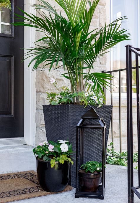 Early Summer Front Porch Front Door Planters, Front Porch Plants, Front Porch Planters, Door Planter, Porch Plants, House Front Porch, Porch Flowers, Porch Planters, Summer Front Porches