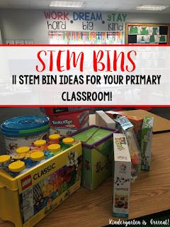 STEM bins have become a daily activity in my kindergarten classroom. The kids love the hands-on learning that they can do. They create projects and use their imagination. I am so glad that I have been able to integrate STEM into the schedule at my elementary school. My kindergarten students love #1 and even convinced their first grade teachers to get it! What is your favorite? Daily Activities For Kids, Activities For Toddlers At Home, Stem Bins, Stem Boxes, Activities For One Year Olds, Kindergarten Stem, Stem Elementary, Teaching Stem, Indoor Activities For Toddlers