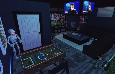 Bloxburg Decals Codes Gaming Room, Bloxburg Chill Room Ideas, Game Room Ideas Bloxburg, Teen Boy Bedroom Bloxburg, Bloxburg Boys Room Decals, Bloxburg Gaming Setup, Boys Bedroom Bloxburg, Boys Bedroom Ideas Bloxburg, Boy Bedroom Ideas Bloxburg