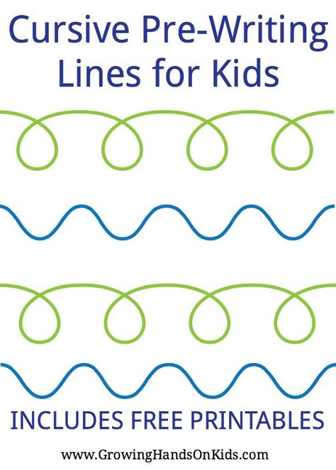 Cursive pre-writing line and stroke printables for preschoolers and kids. Pre Writing Strokes, Writing Strokes, Teaching Cursive Writing, Teaching Handwriting, Teaching Cursive, Practice Handwriting, Cursive Practice, Handwriting Activities, Handwriting Analysis