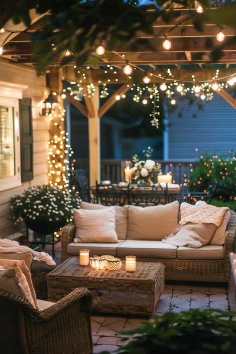 Small Patio Ideas That Won't Break the Bank - Quiet Minimal Outdoor Area Inspiration, Cottage Terrace Ideas, Condo Outdoor Patio Ideas, Small Back Patio Decor, Romantic Patio Ideas, Closed Patio Ideas, Cute Small Backyard, Small Back Deck Ideas, Patio Styling Ideas