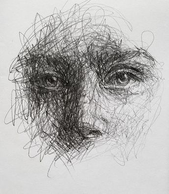 Kollage Konst, Scribble Drawings, Scribble Drawing, Desen Realist, Scribble Art, Charcoal Art, Dark Art Drawings, 인물 드로잉, Arte Obscura