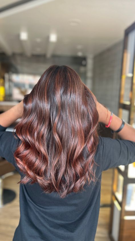 Hair colour for Indian skin tone Medium Hair Ponytail Hairstyles, Braids Styles With Curls, Braided Hairstyles For Medium Hair, Hair Colour For Indian Skin, Medium Hair Ponytail, Hair Back View, Short Hair Back View, Hair Color For Brown Skin, Short Hair Back