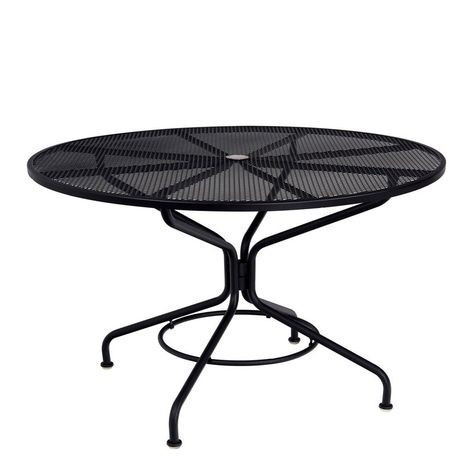 Metal Round Table, Metal Outdoor Table, Wrought Iron Patio Set, Patio Table Top, Umbrella Table, Round Patio Table, Table With Umbrella, Iron Coffee Table, Patio Tables