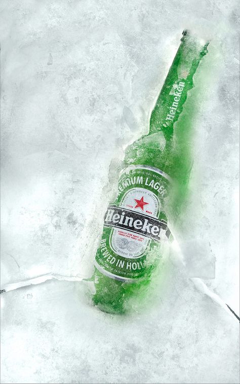 Ice Cold Heineken Lager Beer Drinks Wallpaper, Ice Beer, Cold As Ice, Heineken Beer, Beer Photography, Black Wall Clock, Food Drink Photography, Cosmetics Photography, Lager Beer