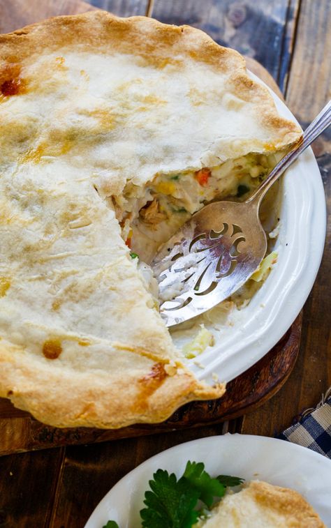 Salmon Pot Pie with a thick and creamy filling. Super easy to make with a refrigerated pie crust and Chicken of the Sea Salmon. #ad Creamy Chicken Pot Pie Recipe, Gluten Free Chicken Pot Pie, Turkey Pot Pie Recipe, Easy Chicken Pot Pie Recipe, Creamy Chicken Pot Pie, Homemade Chicken Pot Pie, Pie Easy, Chicken Pot Pie Recipe, Turkey Pot