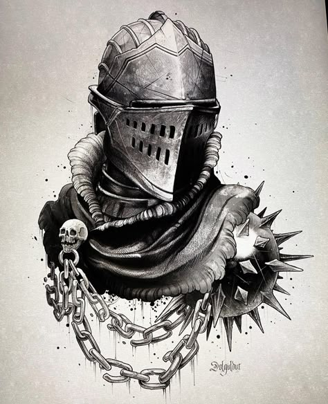 Tattoo Designs Warrior, Medieval Knight Tattoo Design, Knight Tattoo Medieval, Gladiator Drawing, Medieval Knight Tattoo, Knights Tattoo, Dark Knight Tattoo, Medieval Tattoo Ideas, Knight Tattoo Design